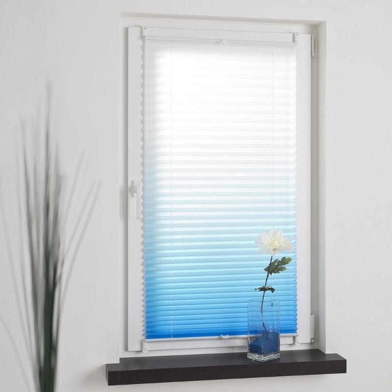 JalousieCrew Klemmfix Pliszé Árnyékoló Roló 120 x 130 cm, Kék - Fehér - BShopy6952540691566_0