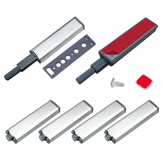 JIAYI Mágneses Tolózár Készlet Szekrényekhez - 6 db - os, Ezüst Színű, Önzáró Bútorzár - BShopyB08M9562WB_0