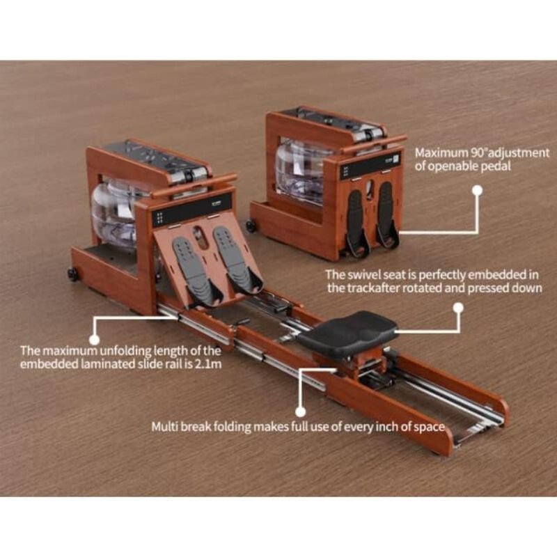 Joysong Prémium Fa Evezőgép Vízellenállásos Rendszerrel, Okos Funkciókkal és Kijelzővel - BShopy