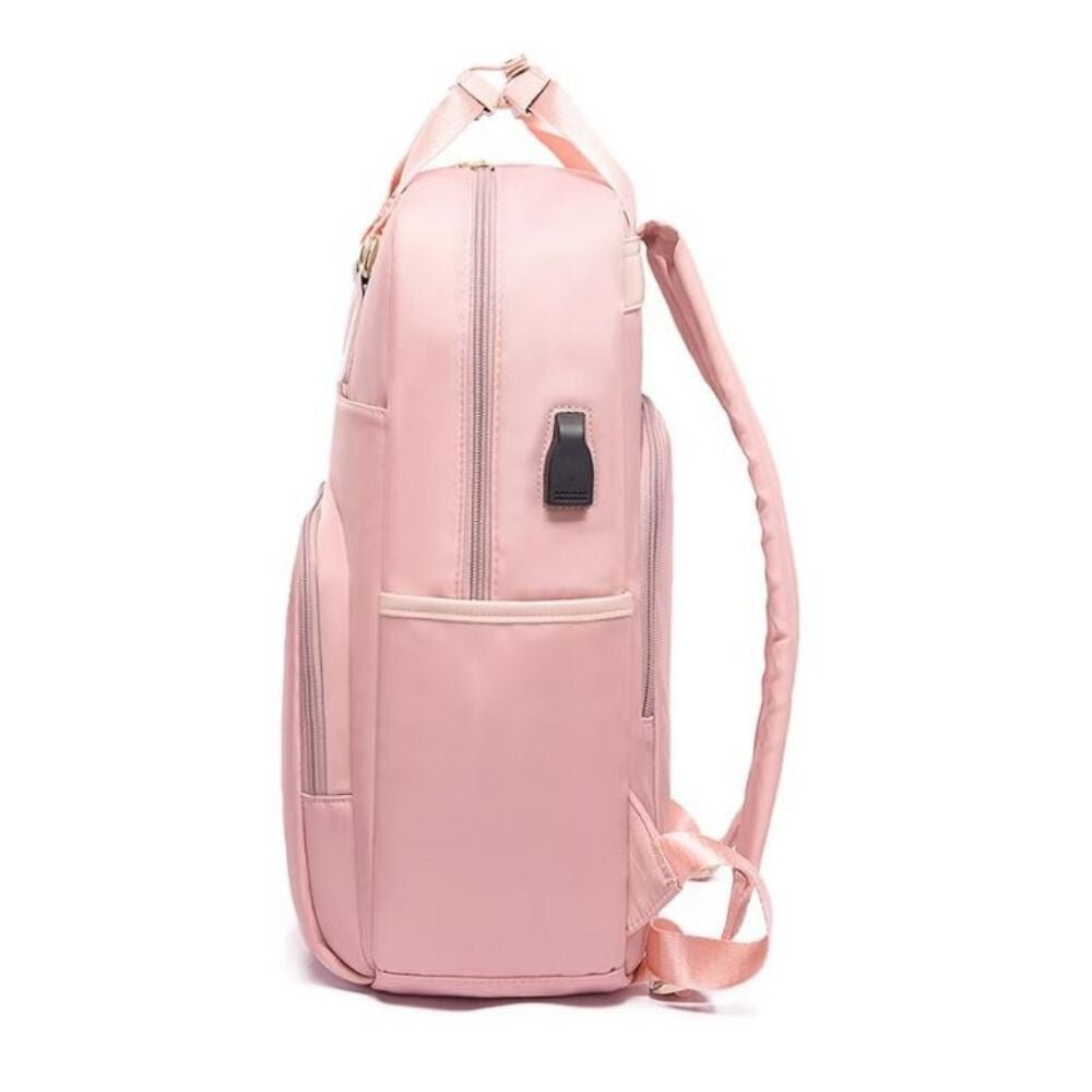 J.QMEI laptop hátizsák, táska USB csatlakozóval (rózsaszín) - BShopyJQM10060415156_2