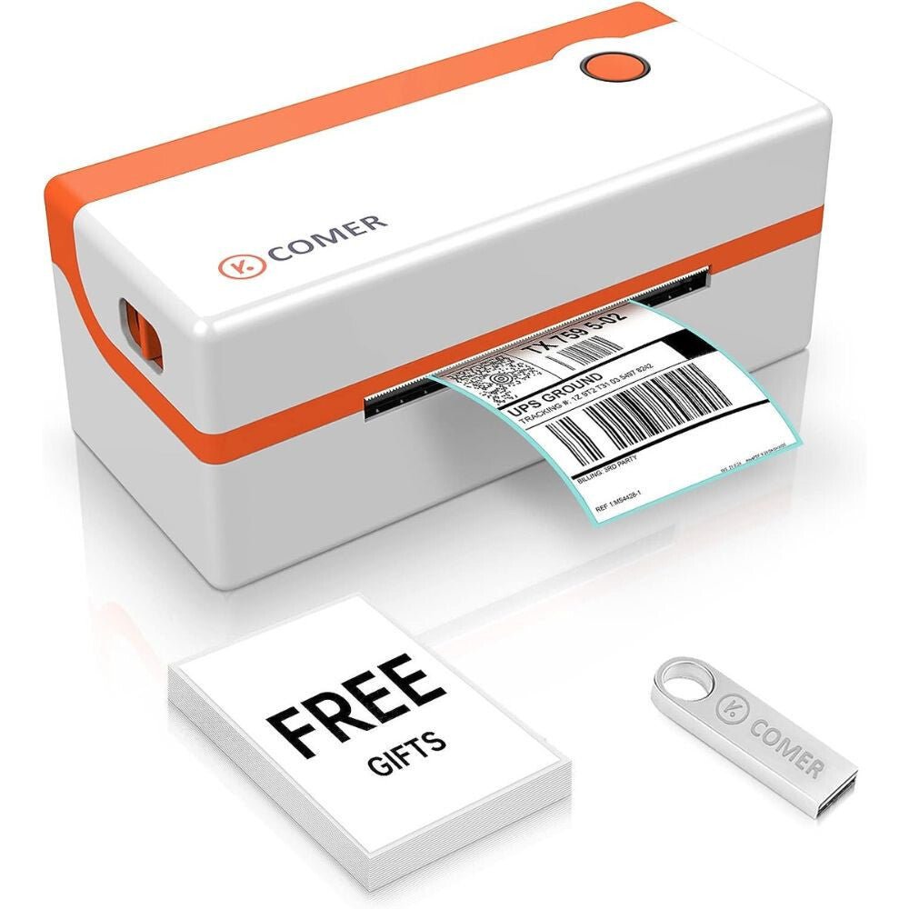 K‑COMER RX106F Hőnyomtatós Címkenyomtató USB – 10×15 cm Címkékhez, 150 mm/s, 203 Dpi - BShopy