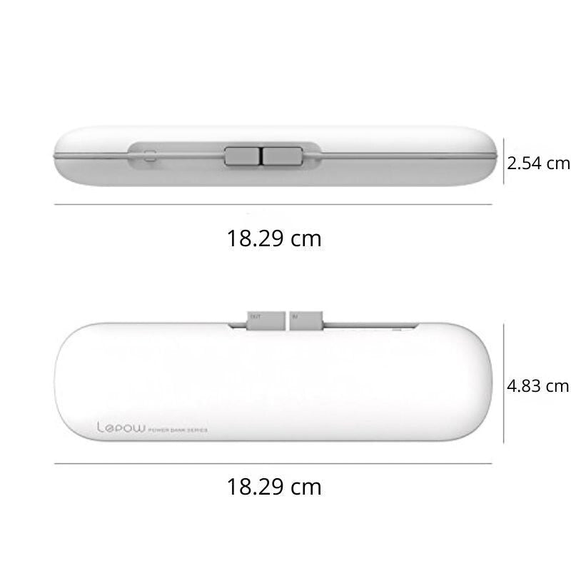 Lepow Simplicity 7800 mAh Hordozható Power Bank Fehér Színben - Külső Akkumulátor Telefonhoz - BShopy