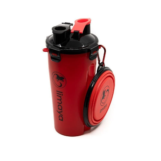 Limaya 3 Az 1 - ben Utazós Itatótál És Kulacs Kutyáknak Tálkával (Piros) - BShopy