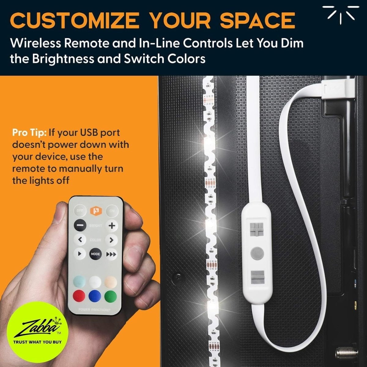 Luminoodle Color RGB TV Háttérvilágítás – Színváltós LED Szalag Monitorokhoz és TV - khez - BShopy
