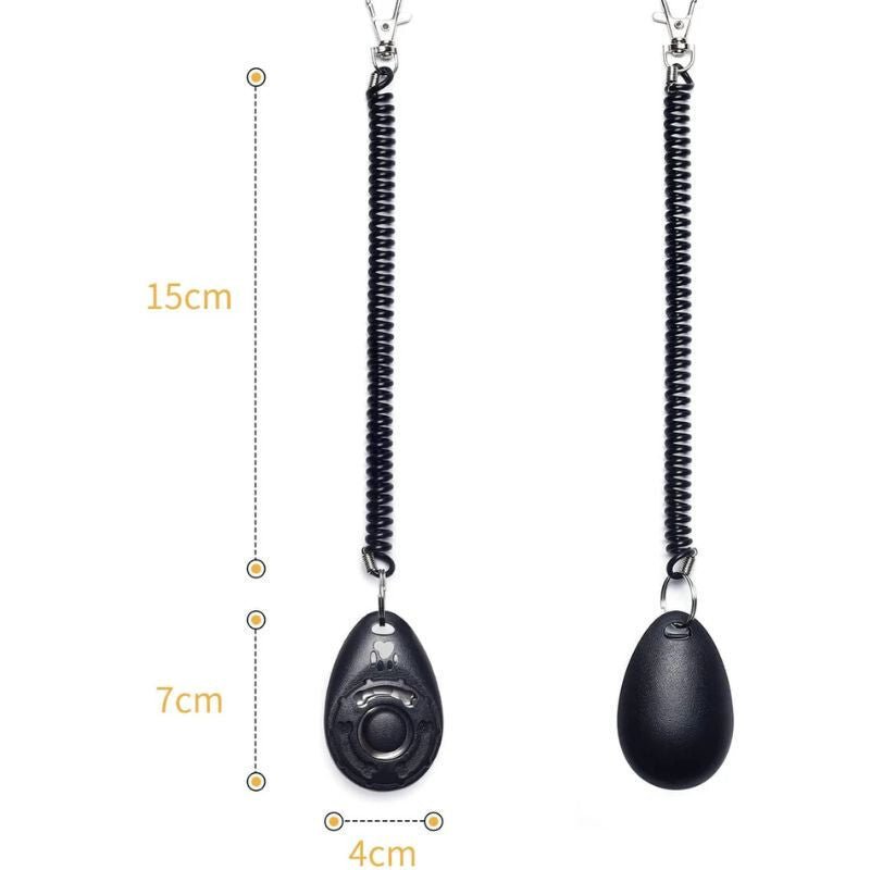 LZGOPE Kutyás Clicker Csuklóra Akasztós, 5 Db - Narancssára, Citromsárga, Piros, Kék, Fekete - BShopy