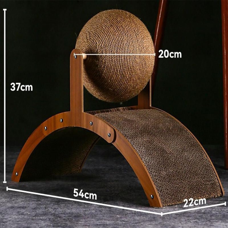 Macskakaparó Oszlop Rögzített Játéklabdával – Strapabíró Kaparófelület Kis - és Közepes Testű Macskáknak - BShopy