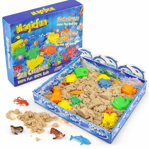 Magicfun 3D Kinetikus Homokszett - Tengeri Állatokkal, Kreatív Játék Gyerekeknek - BShopy