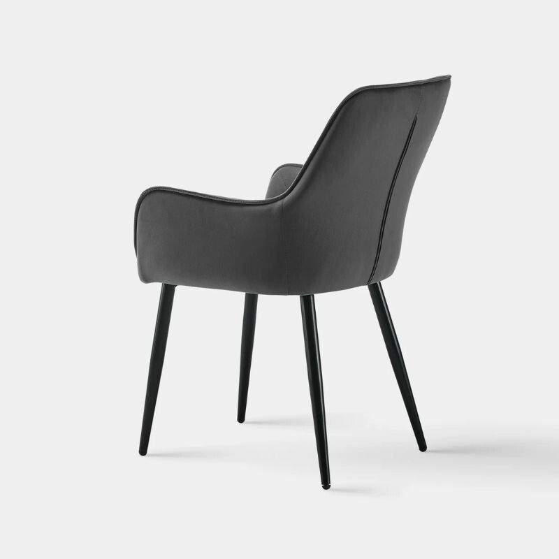 Maxine Étkezőszék Szett 2db - Szürke Bársony - BShopyC - U - DC - B0430GY_8