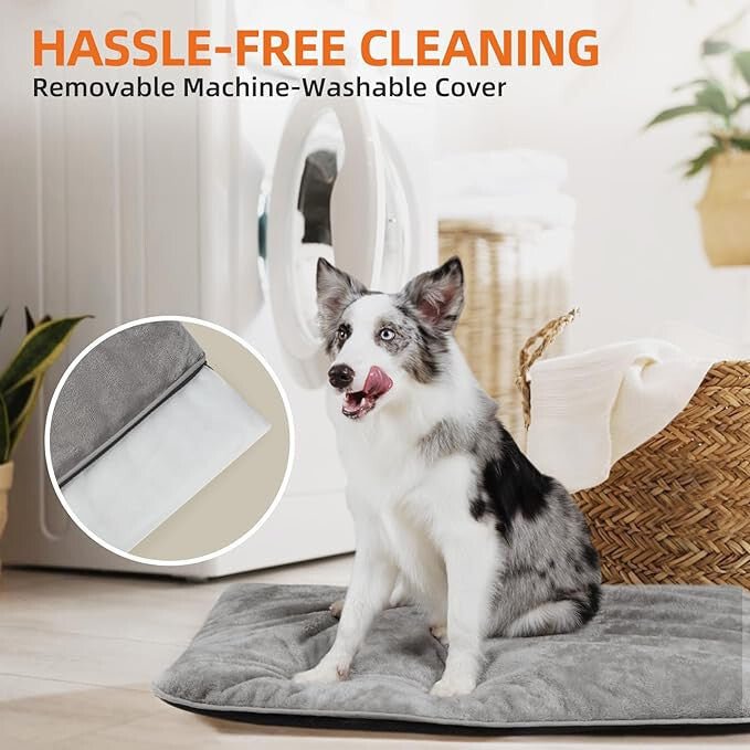 MoraPets Vízálló Kutyapárna, Kutyaágy Matrac 76,5 x 48,5cm (Szürke) - BShopy