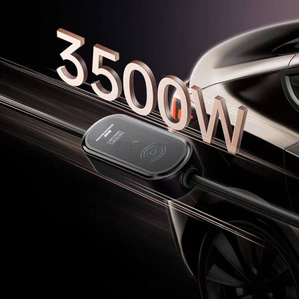Movespeed Vízálló Okos EV Töltő - 3500 W, Kompatibilis EV/PHEV, Kültéri - BShopy