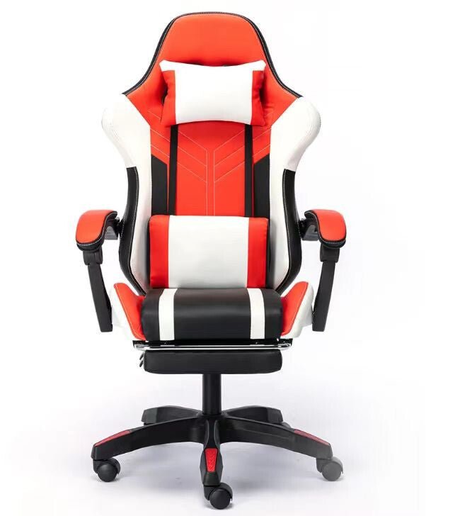 OFCASA Ergonomikus Gamer Szék Narancssárga - Fehér, Lábtartóval - BShopy