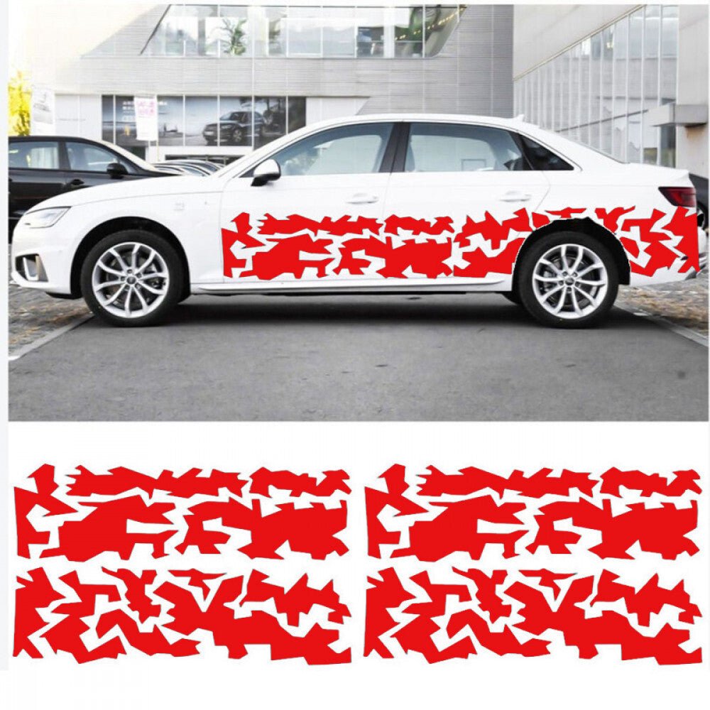 Oldalsó Vízálló Vinyl Autómatrica 196x58cm (Piros) - BShopy