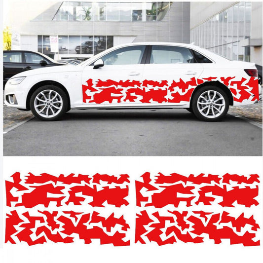 Oldalsó Vízálló Vinyl Autómatrica 196x58cm (Piros) - BShopy