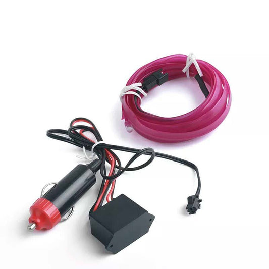 OneLED Autós LED szál, vágható LED fény, Dekoratív fénycsík, Szivargyújtós Töltővel 2m (Lila) - BShopy