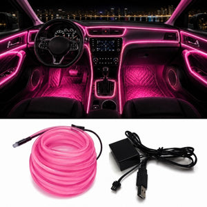 OneLED Autós LED Szál, Vágható LED Fény, USB Töltésű 2m-BShopy