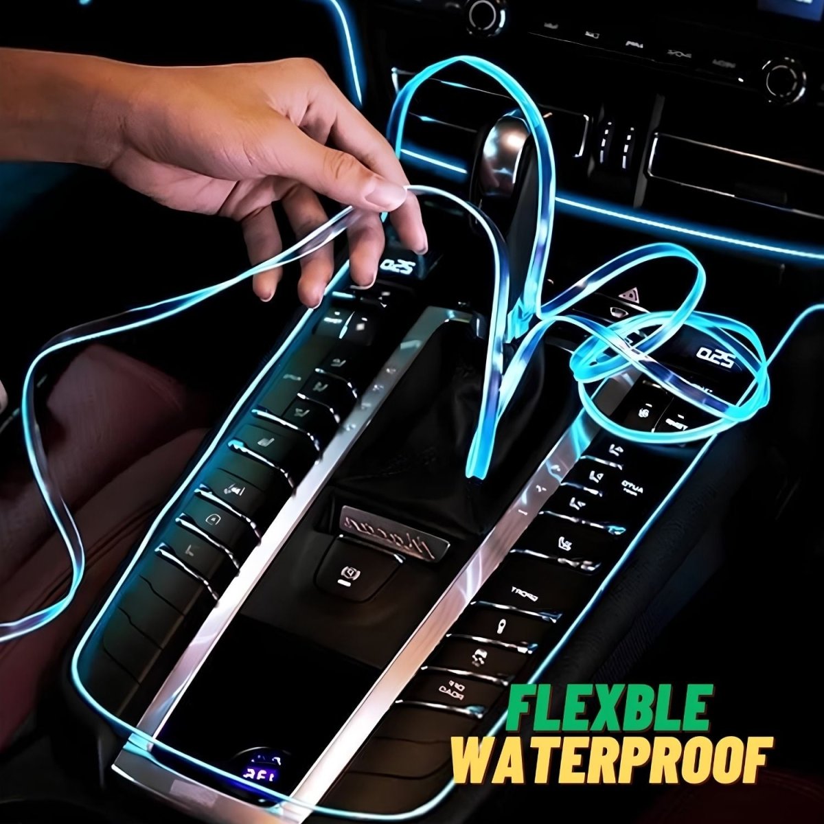 OneLED Autós LED szál, vágható LED fény, USB töltővel-BShopy