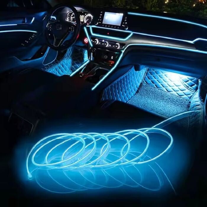 OneLED Autós LED szál, vágható LED fény,Szivargyújtós Töltésű 3m (Jégkék) - BShopy
