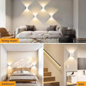 OOWOLF Modern Fali Lámpa, LED Világítás 2db Fehér - BShopy