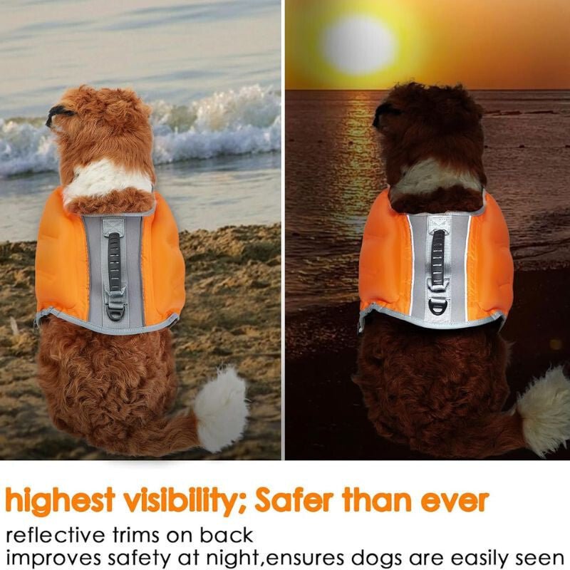 Ownpets Mentőmellény Kutyáknak, M (Narancssárga - Szürke) - BShopy