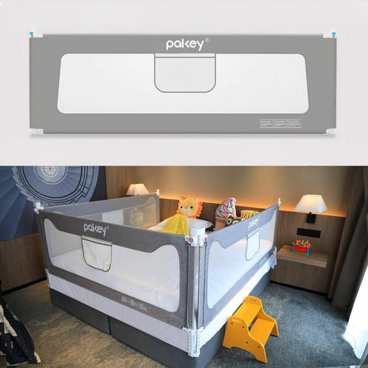 Pakey Leesésgátló Kisgyermekeknek – 180x70 cm, Ágyra Szerelhető Biztonsági Rács - BShopy