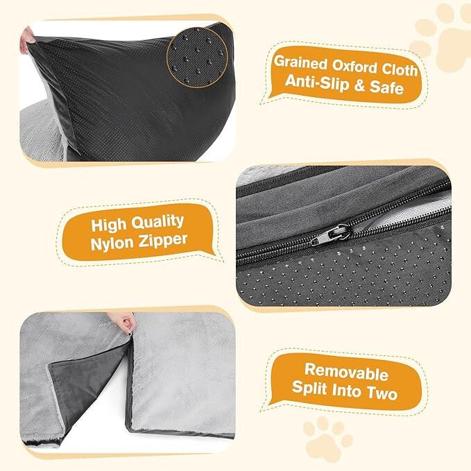 Pecute Önmelegedő Kisállatágy Mosható Takaróval L (Szürke) - BShopy