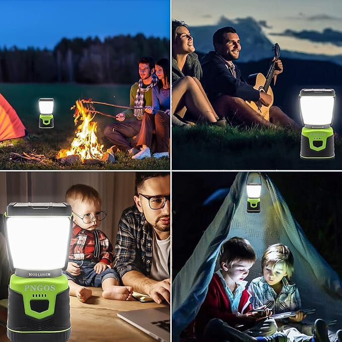 Pngos Zöld LED Hordozható Kempinglámpa Akkumulátorral - 10 LED - BShopy