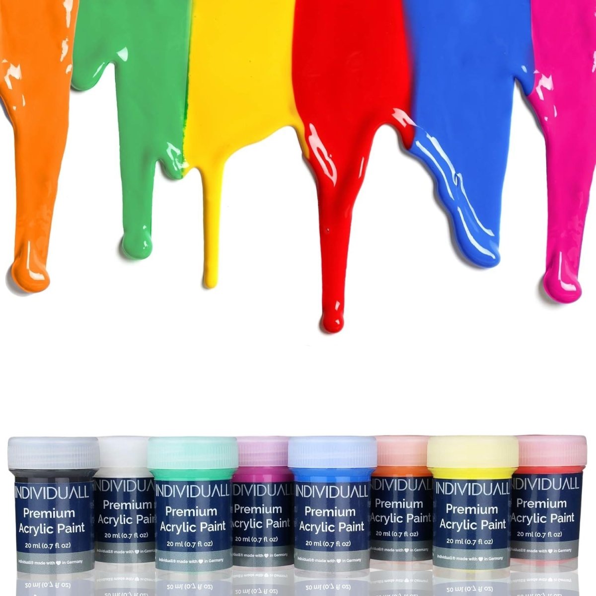 Prémium Akrilfesték Készlet (8x20ml) – Művészi Minőség Minden Felületre - BShopy