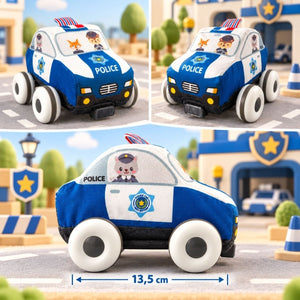 Měkké auto na dálkové ovládání pro děti s hracím kobercem (policejní auto) - BShopy
