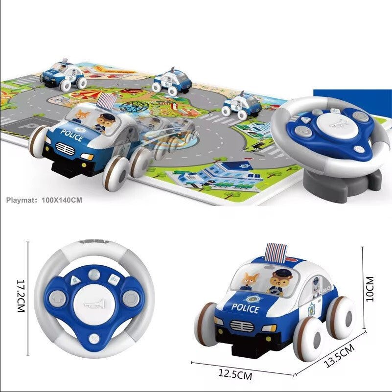 Puha Anyagú Távirányítós Autós Játék Babáknak Játékszőnyeggel (Rendőrautó) - BShopyG5572 - POA8698262_1