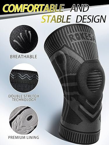 Rokesa XL Térdrögzítő - Fekete, Sportos és Támogató - BShopy