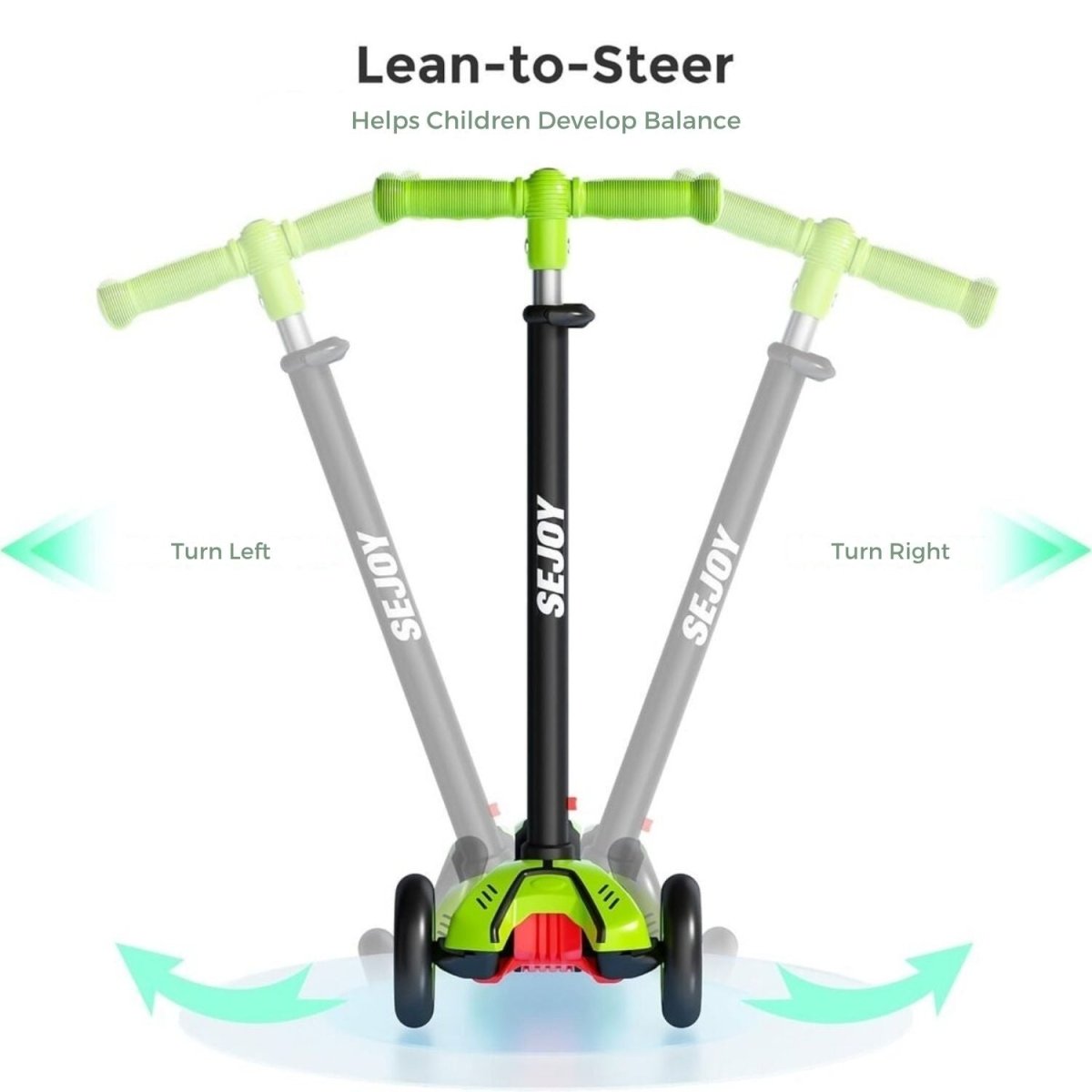 SEJOY 3 Kerekű Gyermek Roller – Állítható Kormánnyal, Hátsó Lábfékkel-BShopy