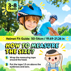 Výběr velikosti dětské helmy – obvod hlavy 50–54 cm, 3–8 let