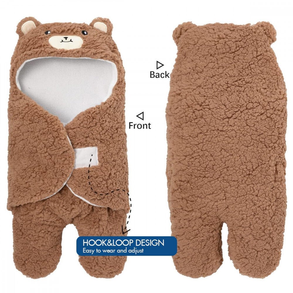 Soarwg Kids Babapólya 0 - 6 Hónapos Babáknak - Barna és Fehér, Puha, Meleg Pólya Újszülötteknek - BShopy