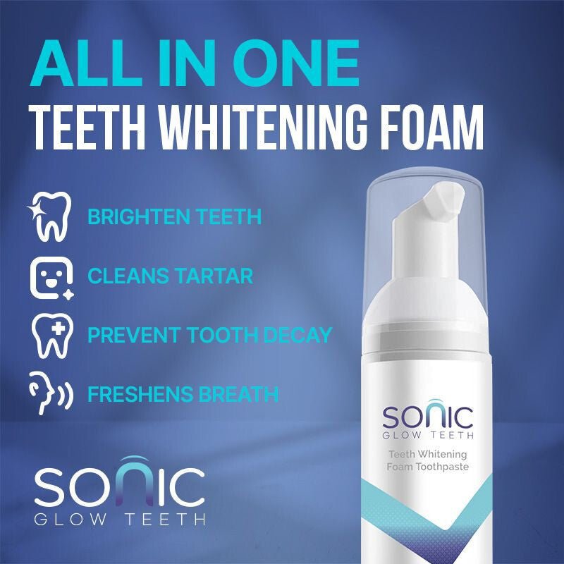 SonicGlow Fogfehérítő Hab – Fluoridmentes, Érzékeny Fogakra - BShopy
