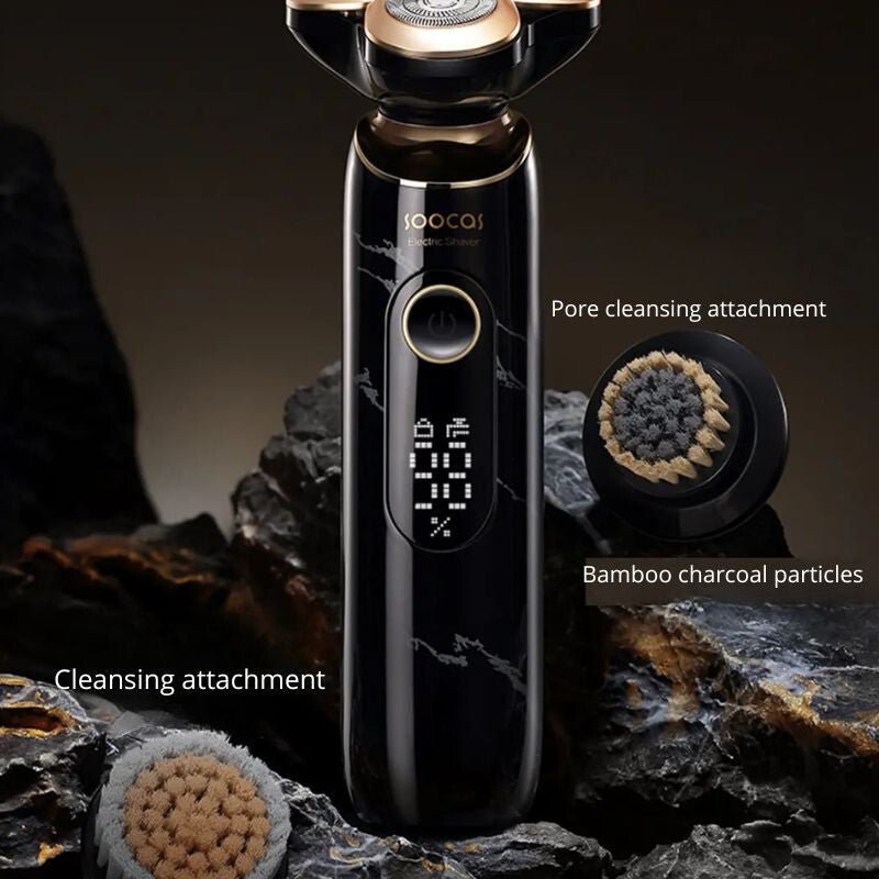 Soocas S32 Fekete Elektromos Szakállvágó Bőrtisztító Tartozékokkal - BShopy