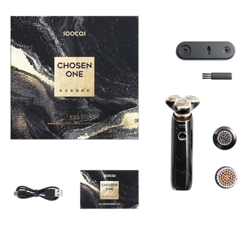 Soocas S32 Fekete Elektromos Szakállvágó Bőrtisztító Tartozékokkal - BShopy