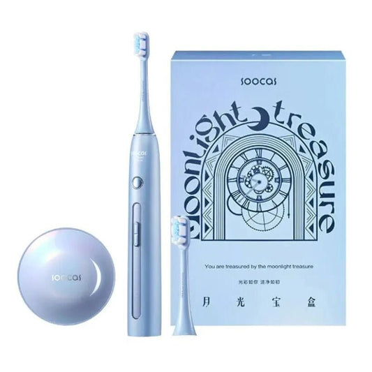 Soocas X3 Pro Elektromos Fogkefe – Érzékeny Fogakra is, UV Tok +1 Cserefej - Kék - BShopy
