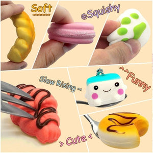 Squishy 30 db - os Stresszoldó Plüssfigura Csomag - Kulcstartóra, Táskára Rögzíthető - BShopy