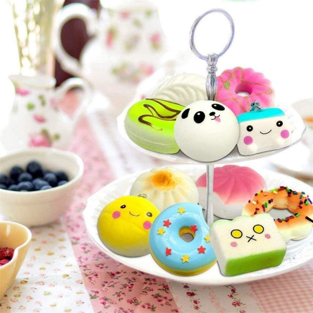 Squishy 30 db - os Stresszoldó Plüssfigura Csomag - Kulcstartóra, Táskára Rögzíthető - BShopy