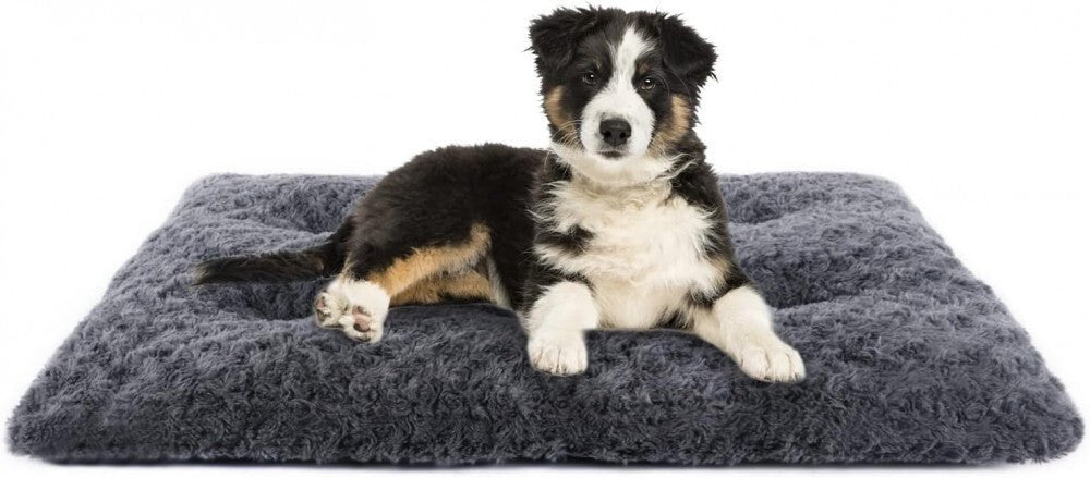 TEFOMATE Rövid Szőrű Plüss Kutyaágy M (Sötétszürke) - BShopy