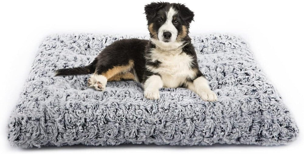 TEFOMATE Rövid Szőrű Plüss Kutyaágy M (Szürke) - BShopy