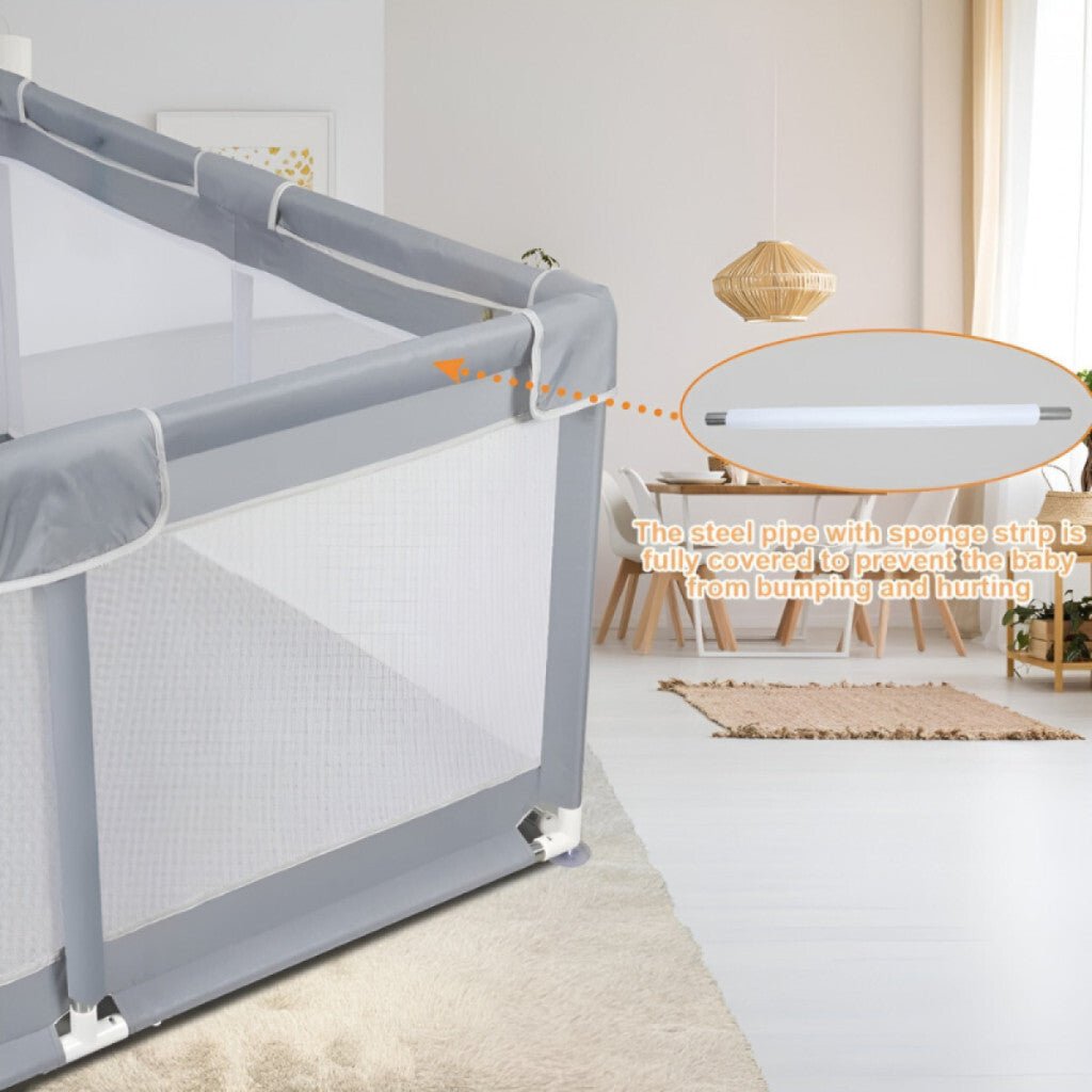 Tenckat Hordozható Babajátszókeret – Kisállatos Matraccal, 130×130×68 cm - BShopyX001QDF8KZ_6