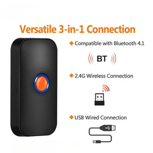 Tera 1100 Hordozható Vonalkódolvasó – 1D/2D, QR - Kód, USB, Bluetooth, Vezeték Nélküli - BShopy