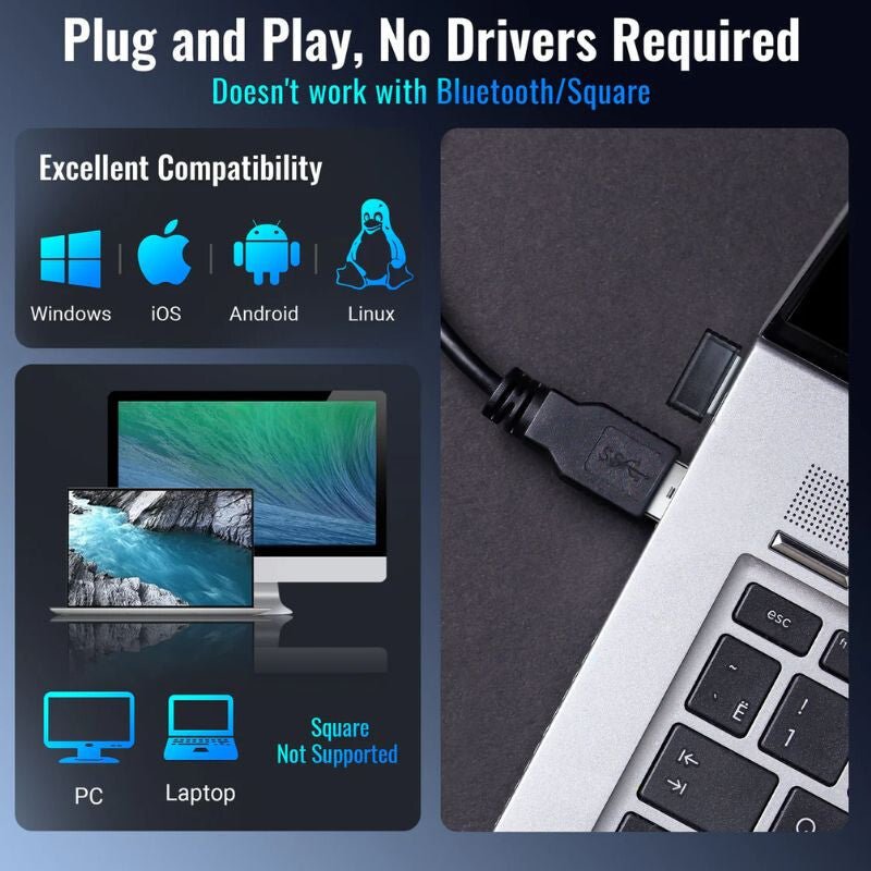 Tera 5100 Lézeres 1D Vezeték Nélküli Vonalkódolvasó – USB, Nagy Hatótáv, Strapabíró Kialakítás - Fekete - BShopy