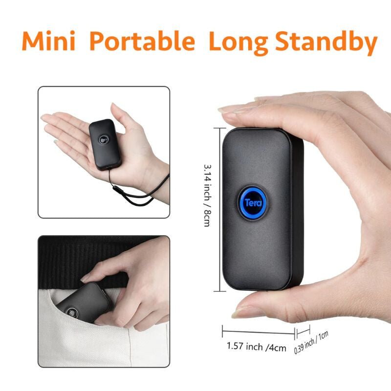 Tera 5200C Mini Lézeres 1D Bluetooth Vonalkódolvasó – Vezeték Nélküli, USB és 2.4G Kapcsolat, Nagy Hatótáv és Tárhely - BShopy