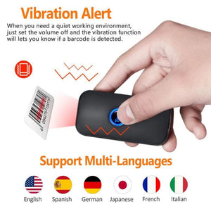 Tera 5200C Mini Lézeres 1D Bluetooth Vonalkódolvasó – Vezeték Nélküli, USB és 2.4G Kapcsolat, Nagy Hatótáv és Tárhely - BShopy