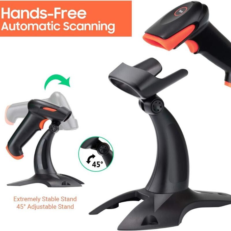 Tera 8200 Vezeték Nélküli 1D Vonalkódolvasó Állvánnyal – 2.4G és USB Csatlakozás, 2500 Pixel Felbontás, Gyors és Precíz Szkennelés - BShopy