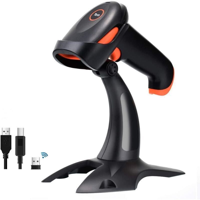 Tera 8200 Vezeték Nélküli 1D Vonalkódolvasó Állvánnyal – 2.4G és USB Csatlakozás, 2500 Pixel Felbontás, Gyors és Precíz Szkennelés - BShopy