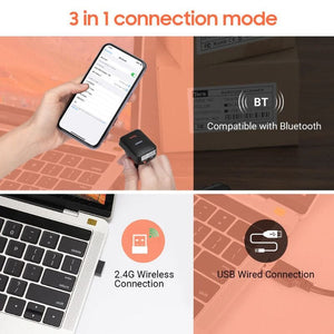 Tera Ergonomikus Gyűrűs Vonalkódolvasó – 1D & 2D QR, Bluetooth / 2.4G / USB Csatlakozás - BShopy