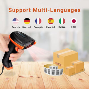 Tera L5100Y - Z USB Lézeres 1D Vonalkódolvasó Állvánnyal – IP65 Por - , Ütés - és Vízálló - BShopy